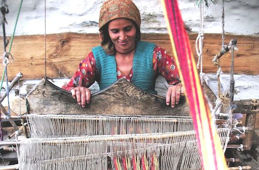 Wollen sjaals uit India