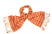 Organic silk summer scarf annatto