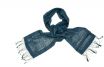 Organic silk scarf indigo leaf