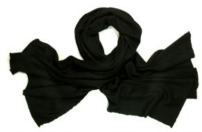 Yak wool shawl black gem - Counting Flowers
