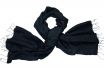 Silk scarf charcoal black