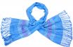 Cotton scarf bright blue